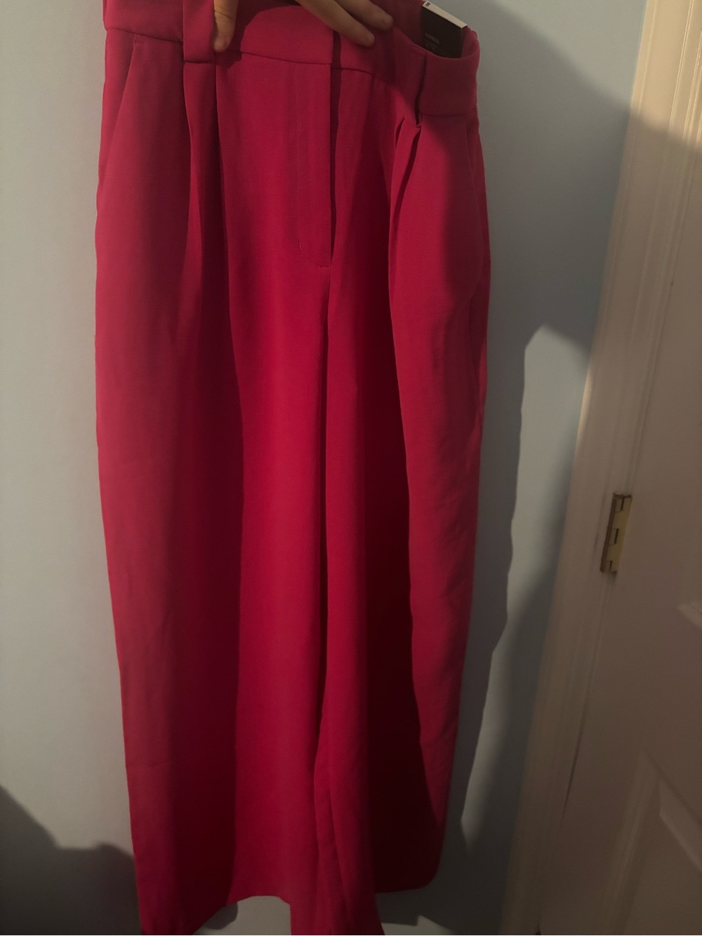 Relaxed trouser high rise pants from express size 6R pink